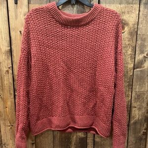 Waffle knit sweater
